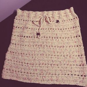 Crochet coveralls skirt